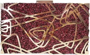 Fashion Geometry Rose Evening Bag Artistic Acrylic Clutch Purse Valentine's Day Dating Wedding Handbag for Women