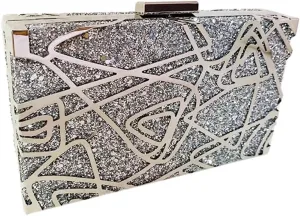 Fashion Geometry Rose Evening Bag Artistic Acrylic Clutch Purse Valentine's Day Dating Wedding Handbag for Women
