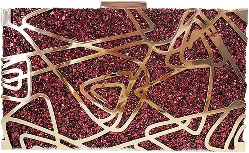 Fashion Geometry Rose Evening Bag Artistic Acrylic Clutch Purse Valentine's Day Dating Wedding Handbag for Women