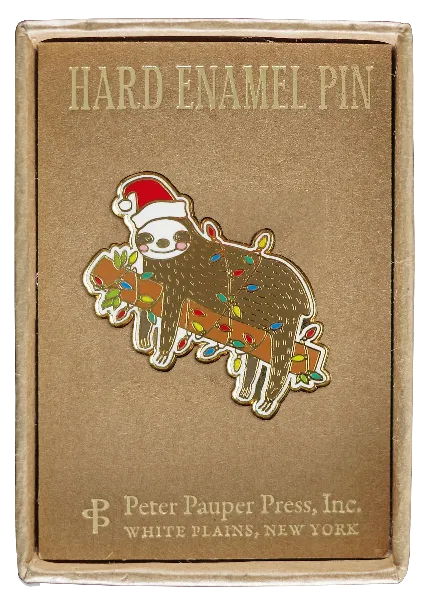 Festive Sloth Enamel Pin