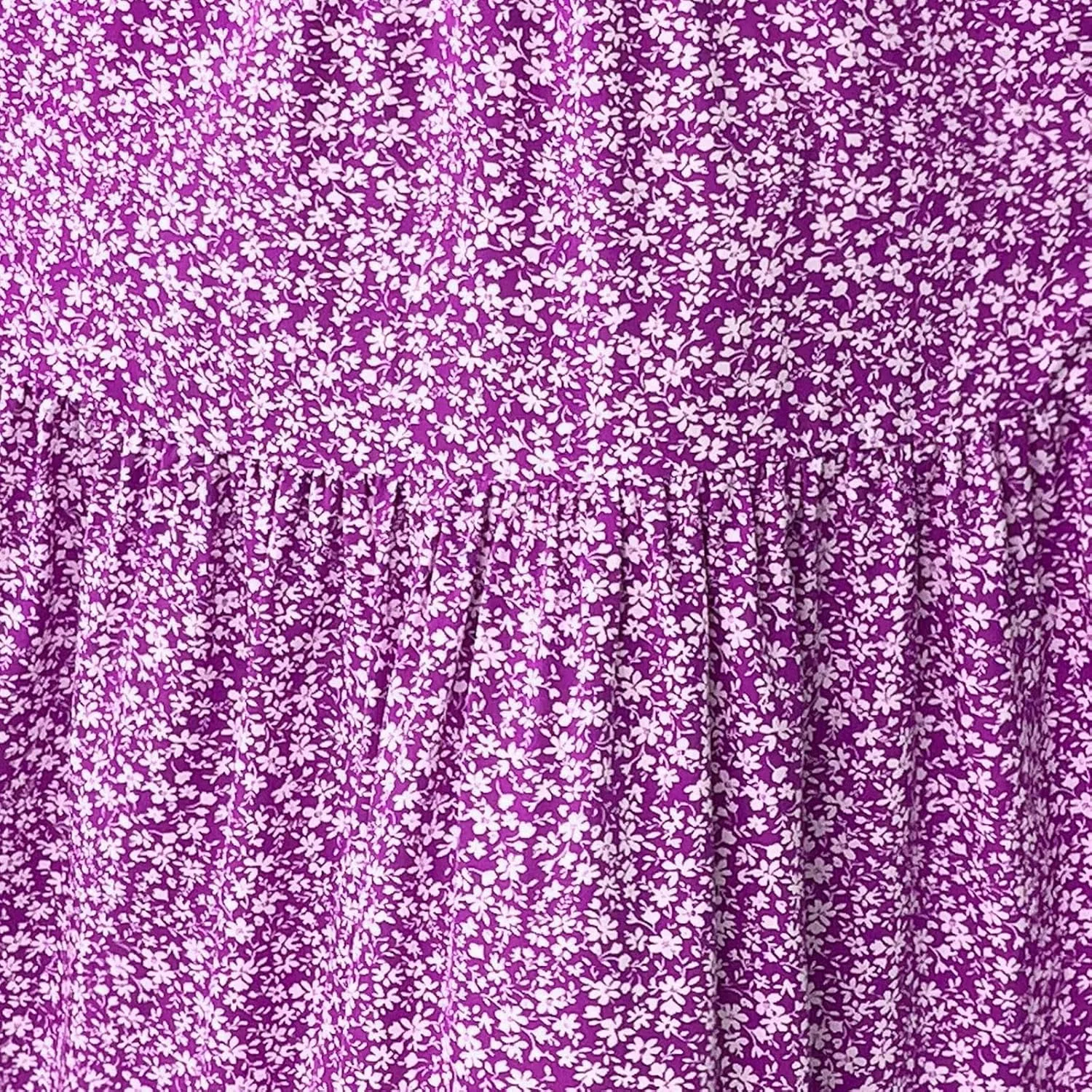 Floral Skirts for Women Summer Flowy Tiered Elastic High Waisted Print Swing Skirt Vacation A-Line Long Midi Skirts