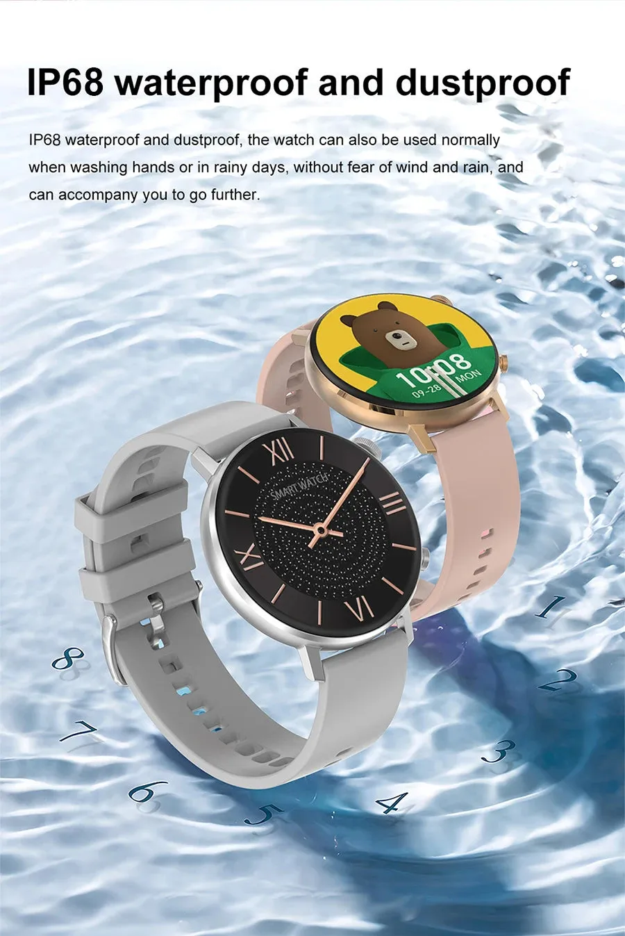 For XIAOMI HD Bluetooth Call Watch 2024 ECG Smart Watch Women AMOLED 360*360 HD Display Clock Sports IP68 Waterproof Smartwatch