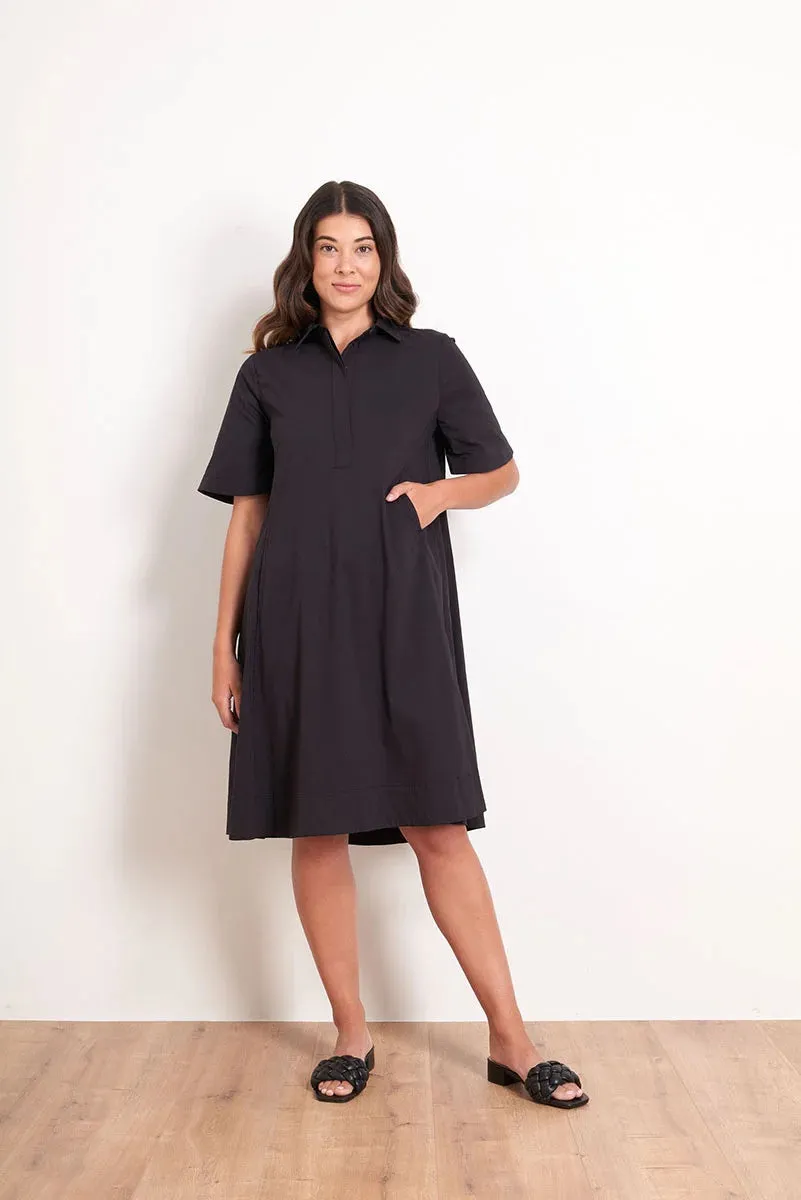 Full Swing Trapeze Dress - Black