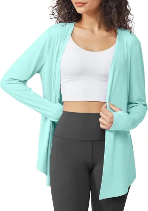 G4Free Lightweight Cardigans for Women UPF 50  Long Sleeve Sun Shirts Open Front Summer Cover Ups UV Protection