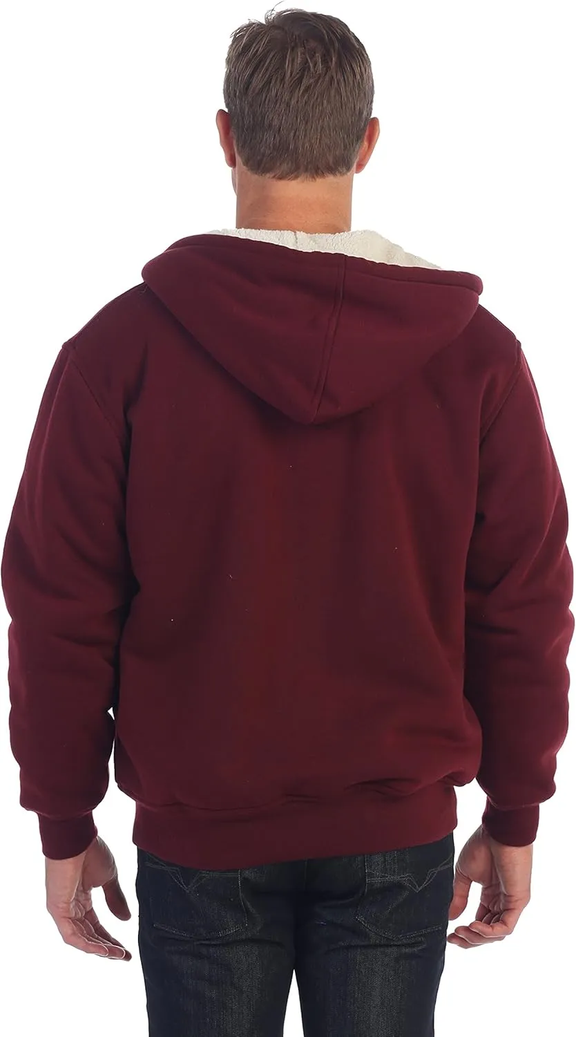 Gioberti Men's Soft Heavyweight Sherpa Lined Fleece Hoodie Jacket