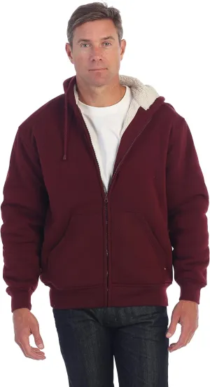 Gioberti Men's Soft Heavyweight Sherpa Lined Fleece Hoodie Jacket
