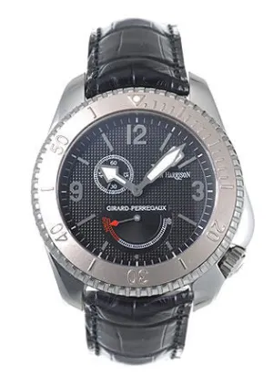 Girard Perregaux Seahawk II Stainless Steel Black Leather Men's Watch 49910-0-58-6546