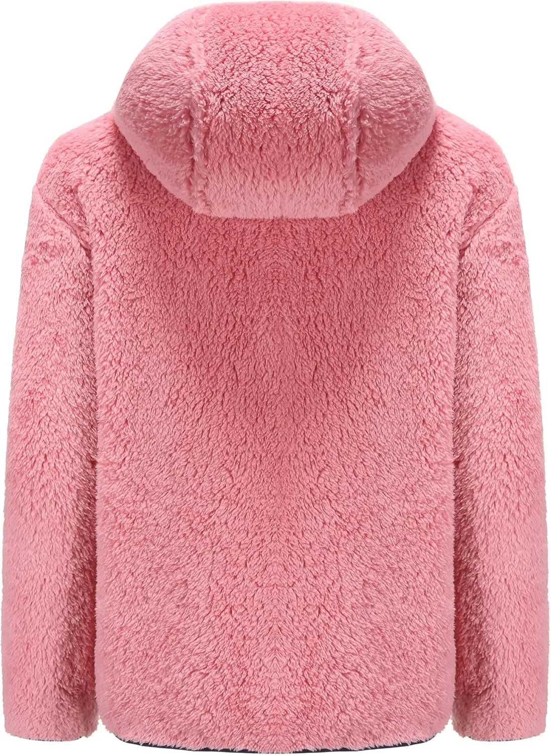 Girl's Soft Fleece sherpa Jacket Full Zip Hoodie