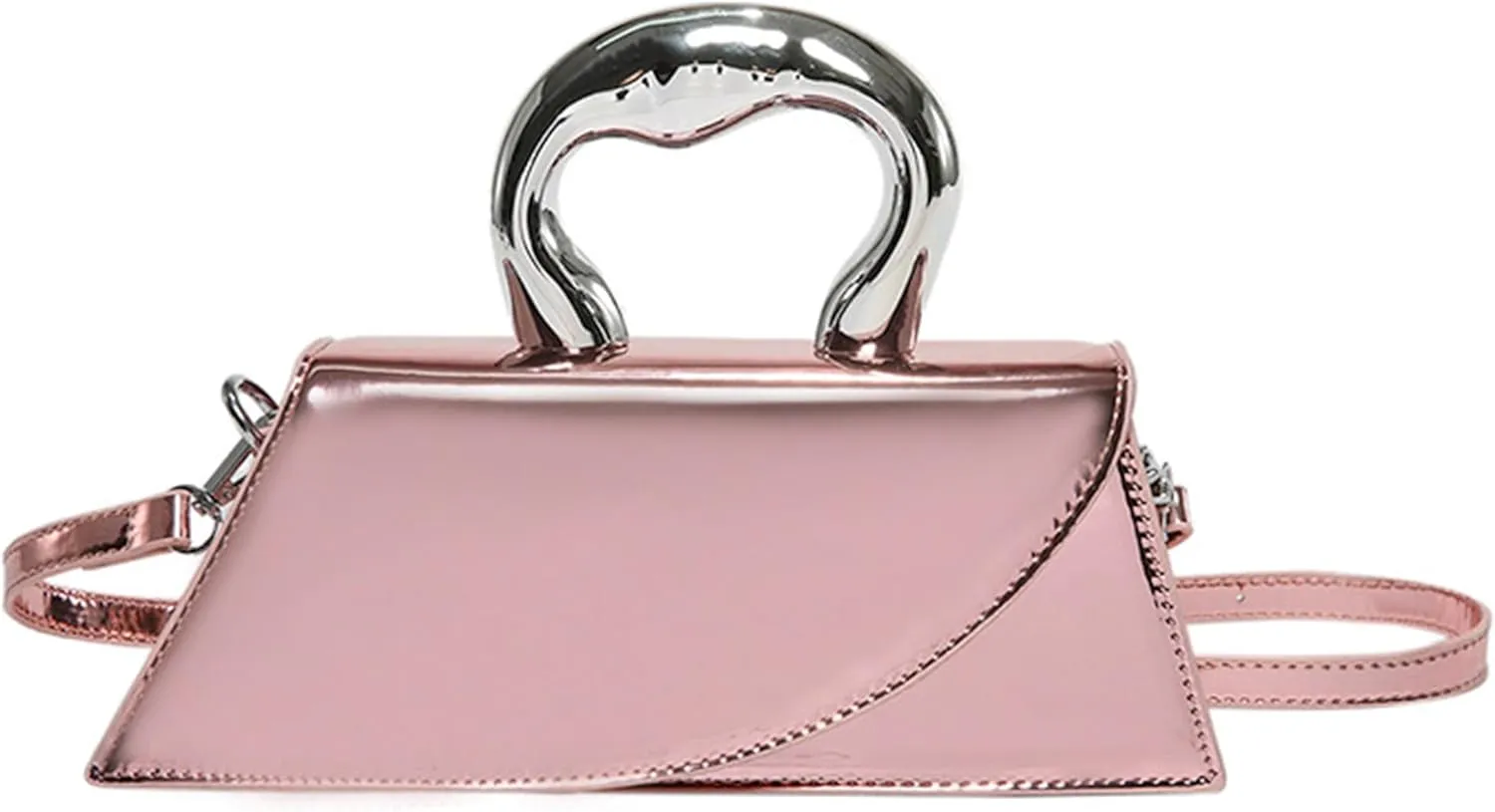 Glossy Top Handle Satchel Bag for Women PU Leather Small Flap Crossbody Shoulder Bag Fashion Handbag and Pursebag2407OWOISS
