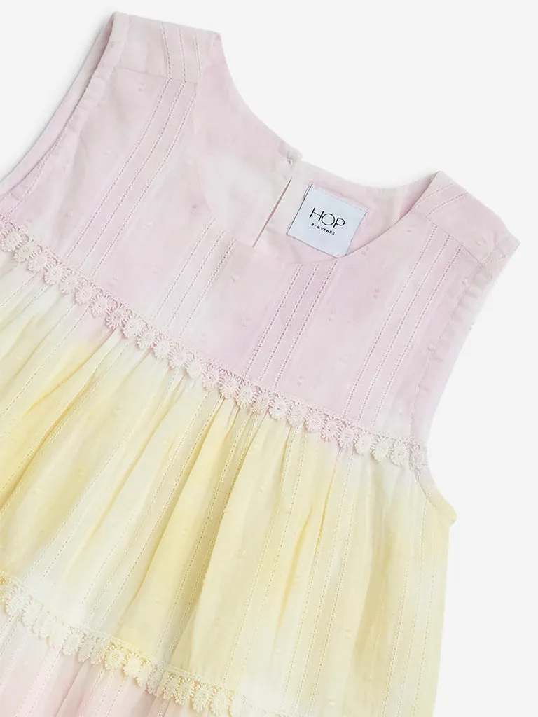 HOP Kids Multicolour Tiered Cotton Dress