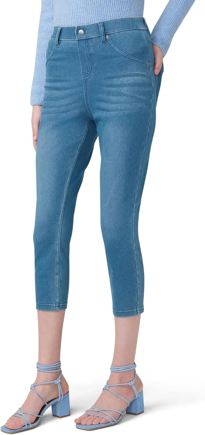 HUE Women's Ultra Soft High Waist Denim Capri Leggings