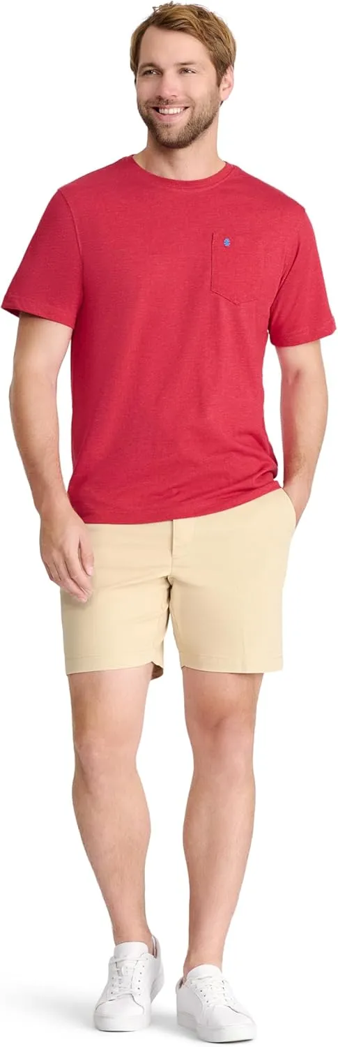 IZOD Men's Saltwater Soft Wash Pocket Crew T-Shirt