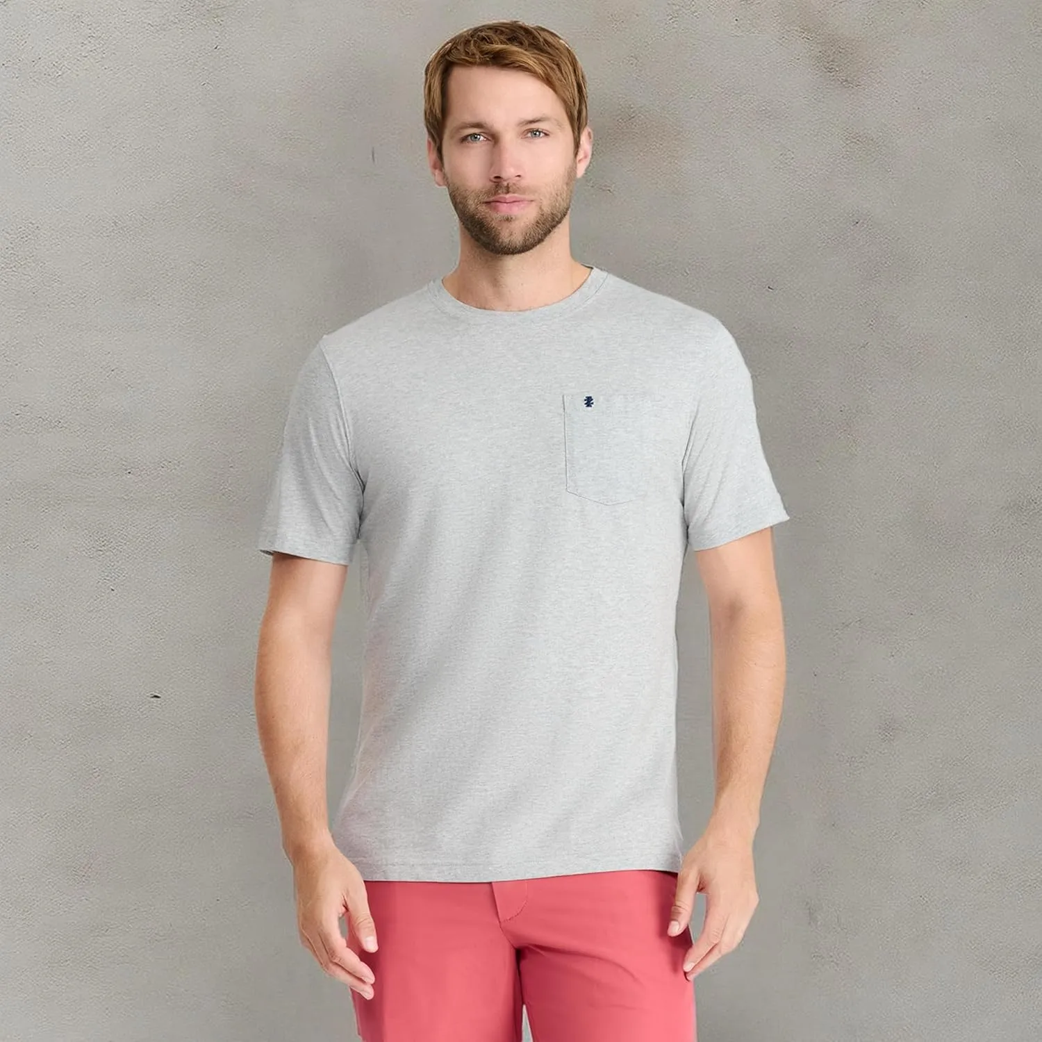 IZOD Men's Saltwater Soft Wash Pocket Crew T-Shirt
