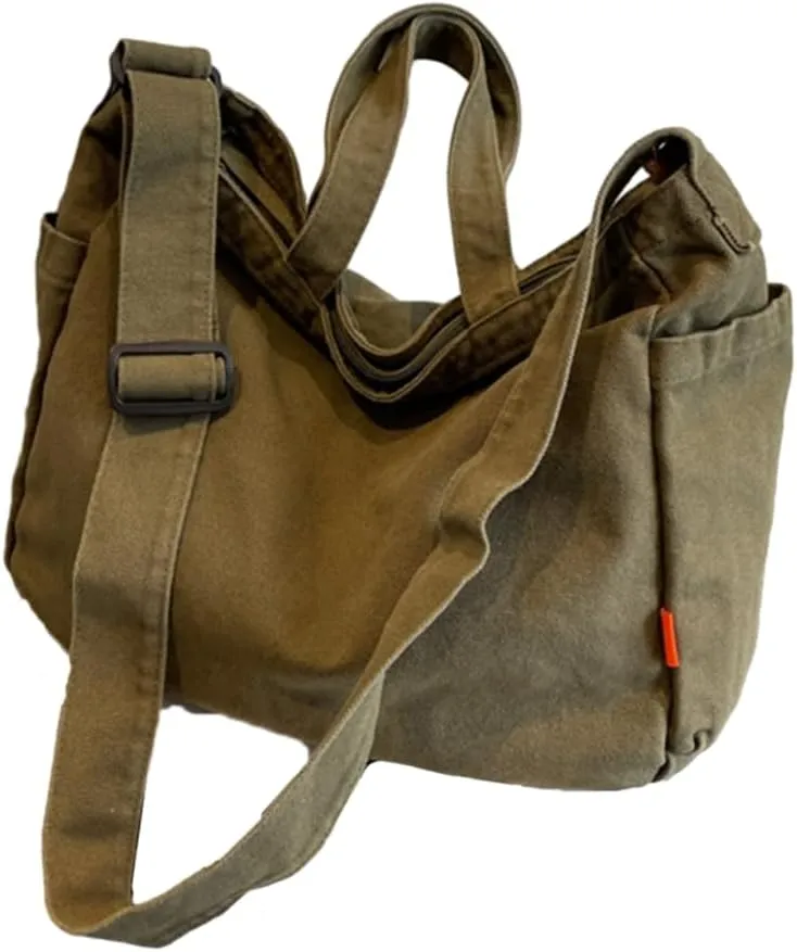 Japanese Canvas Shoulder Bag for Women and Men Vintage Crossbody Bags Satchel