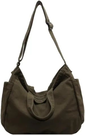 Japanese Canvas Shoulder Bag for Women and Men Vintage Crossbody Bags Satchel