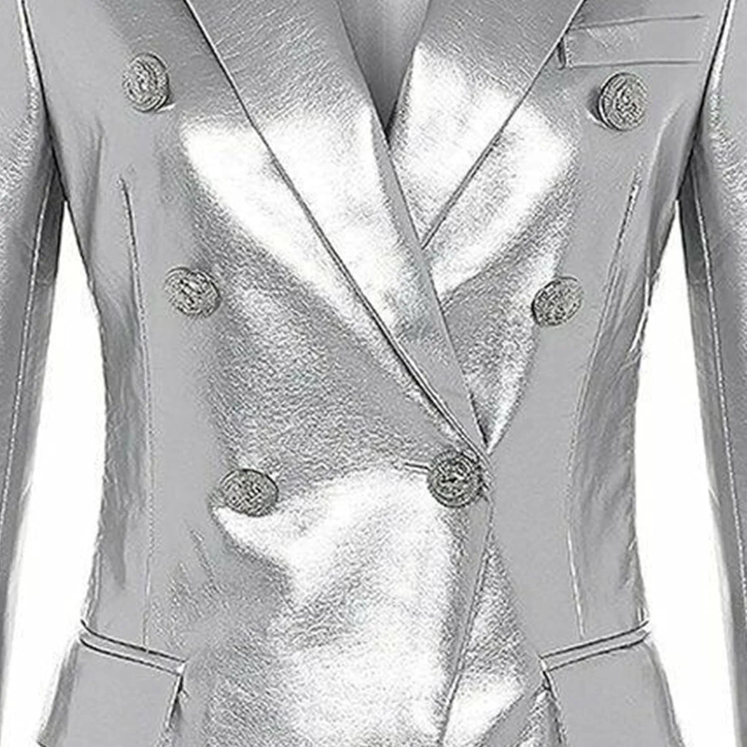 JEKE-DG Women's Blazer Collar Button Down Coat Vintage Faux Leather Coat Jacket Slim Fit Solid Outdoor Outerwear