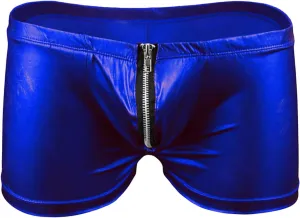 JEShifangjiusu Men Leather Bikini Briefs Underwear Zipper Open Front Pouch G-String Thong Mid Waist Breathable Gay Underwear