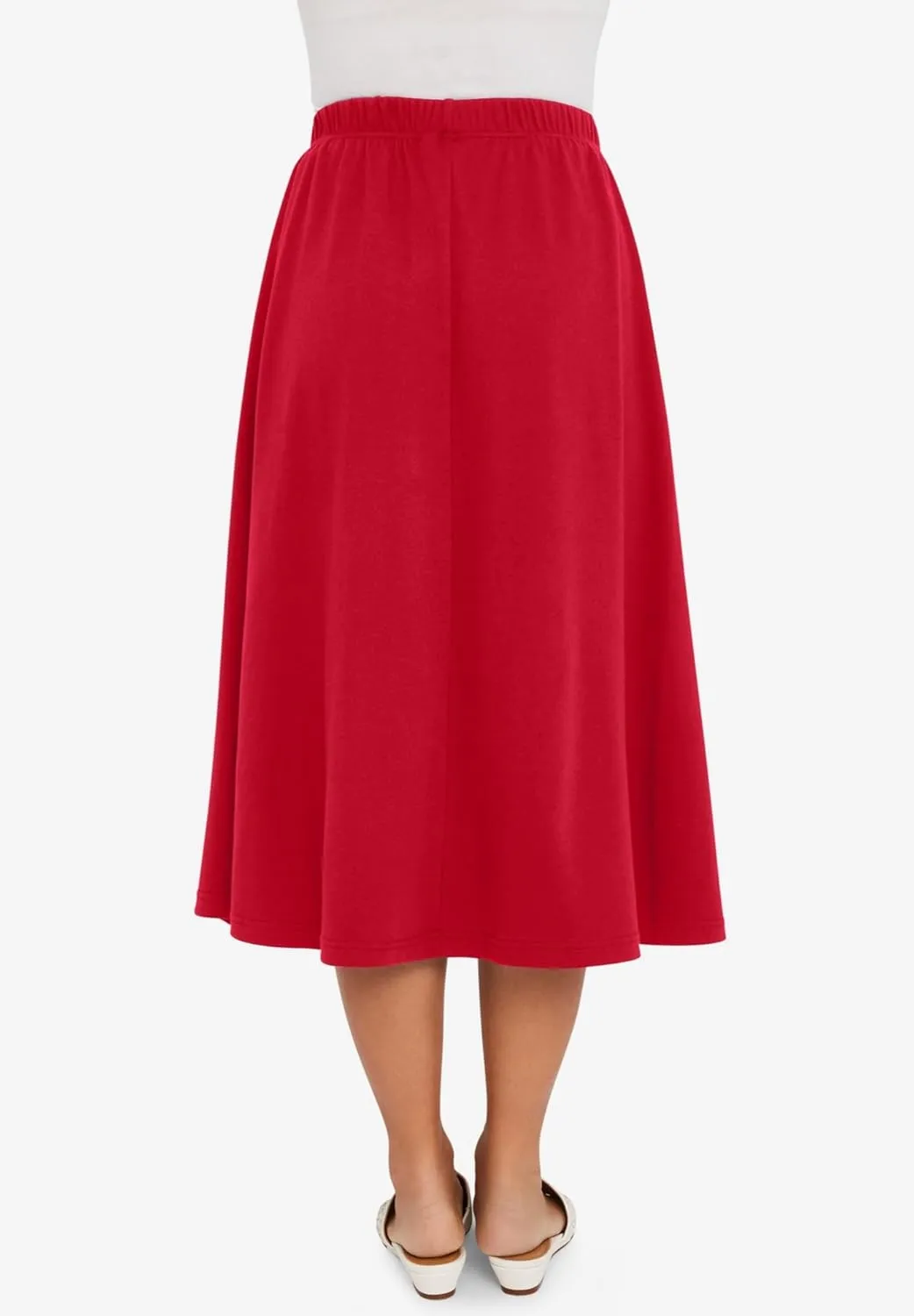 Jessica London Women's Plus Size Soft Ease Midi Skirt