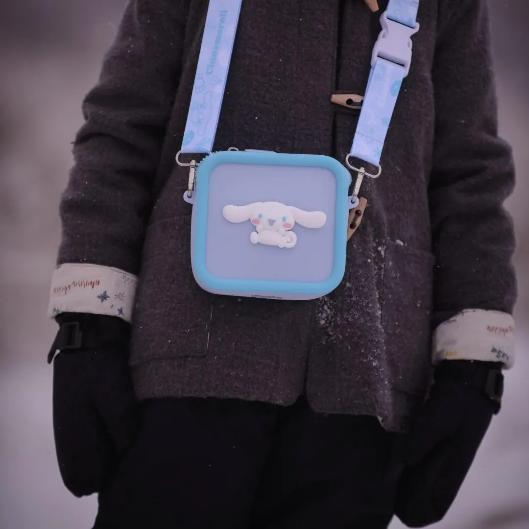 Kidamento Cinnamoroll Soft Silicone Camera Case Durable and Adorably Stylish Bag - Adjustable Soft Strap With Buckle - Promotes Comfort and Independence