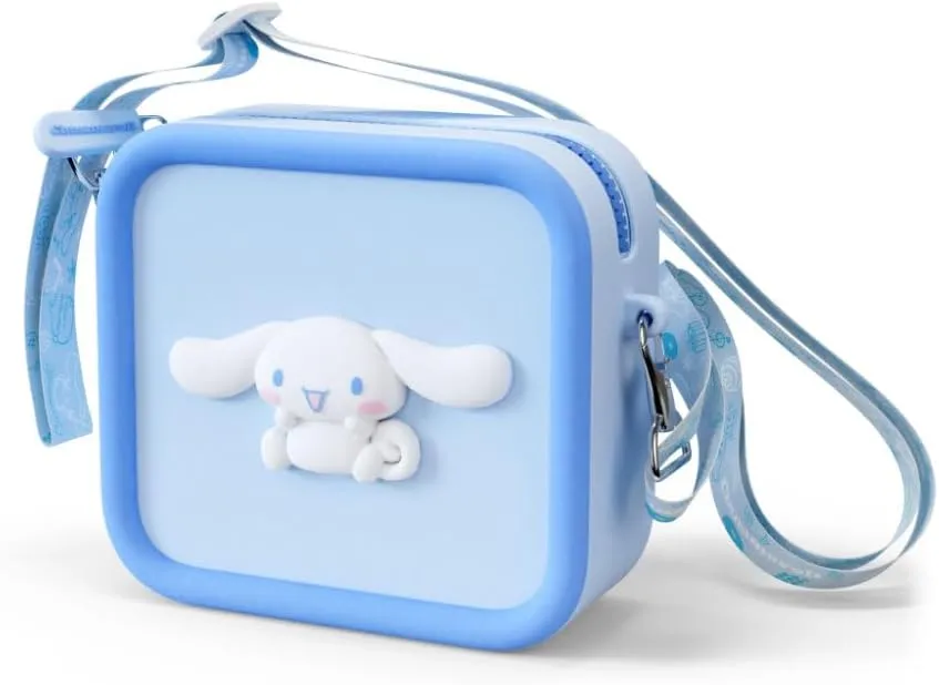 Kidamento Cinnamoroll Soft Silicone Camera Case Durable and Adorably Stylish Bag - Adjustable Soft Strap With Buckle - Promotes Comfort and Independence