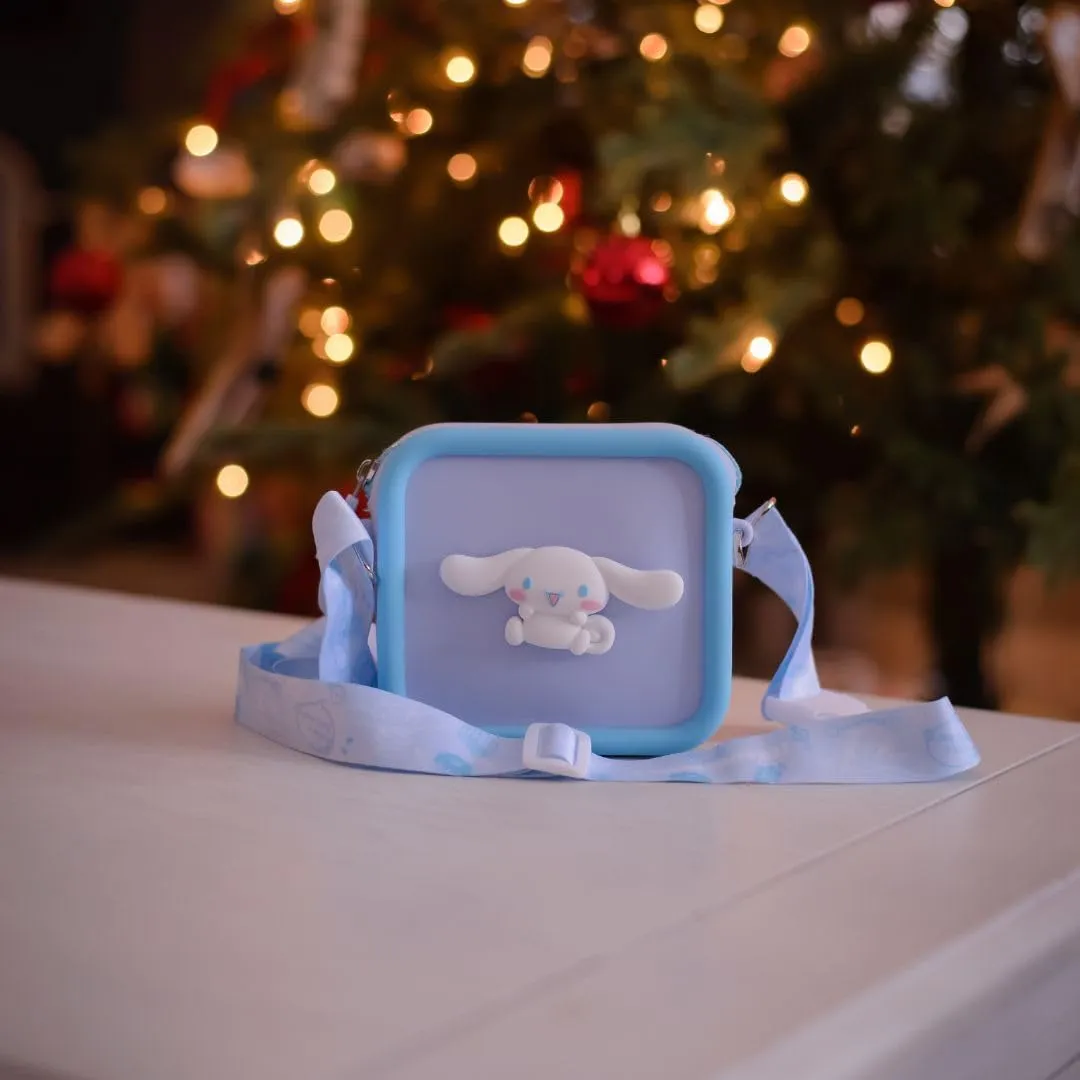 Kidamento Cinnamoroll Soft Silicone Camera Case Durable and Adorably Stylish Bag - Adjustable Soft Strap With Buckle - Promotes Comfort and Independence