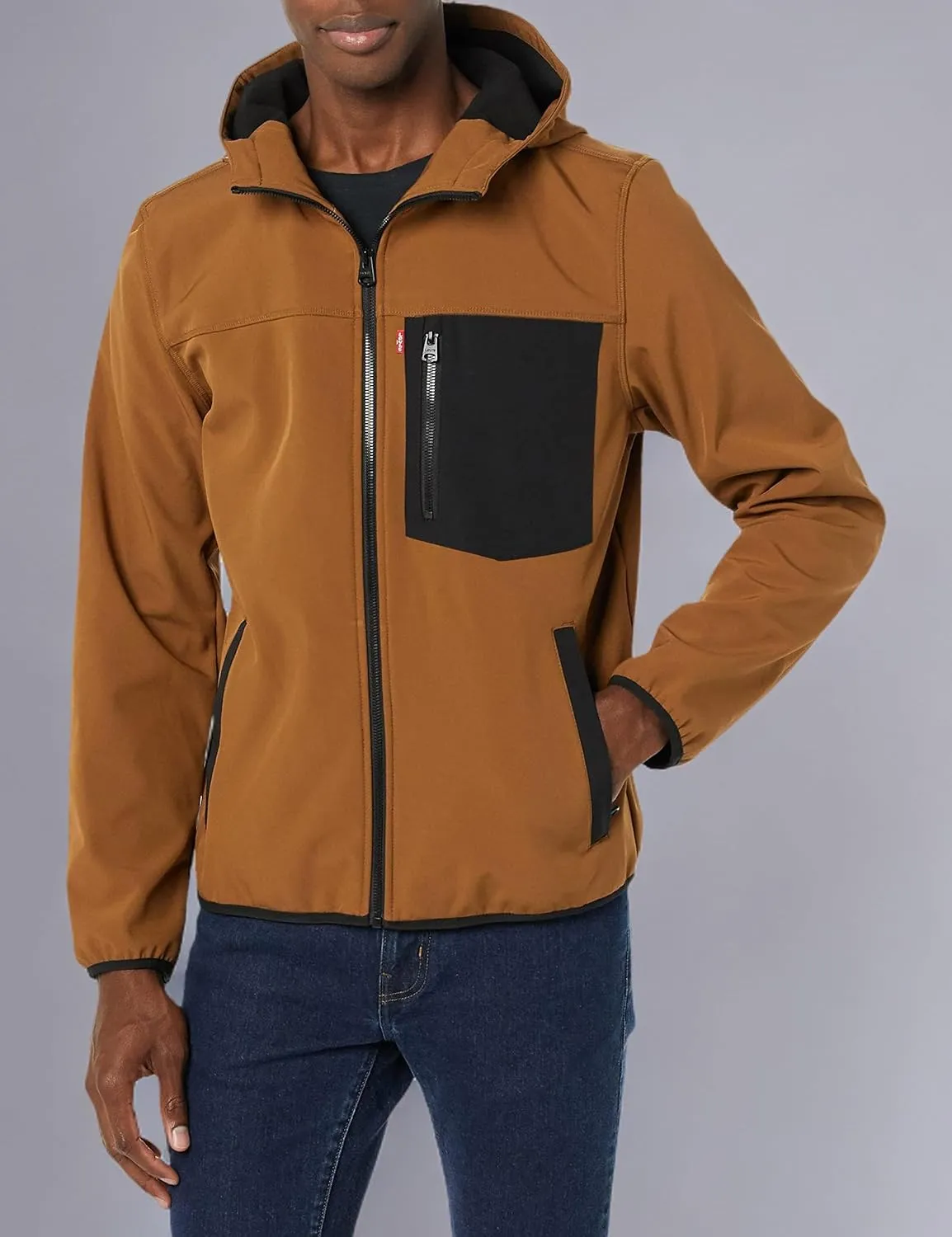 Levi's Men's Water-Resistant Soft Shell Active Hooded Jacket