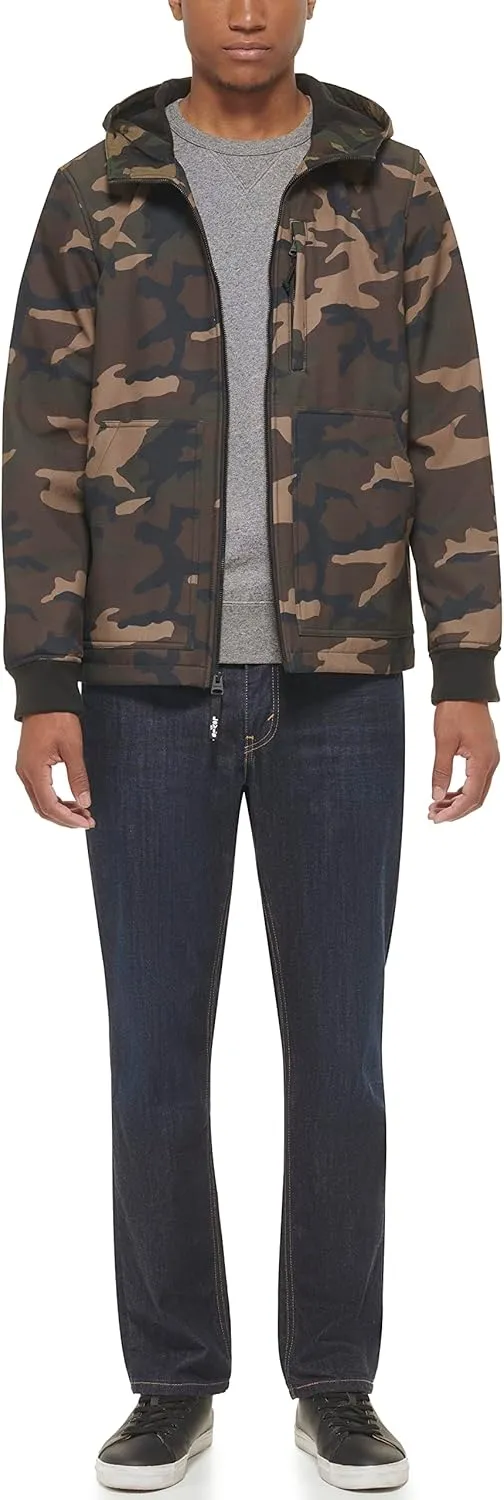 Levi's Men's Water-Resistant Soft Shell Trail Hoodie Jacket