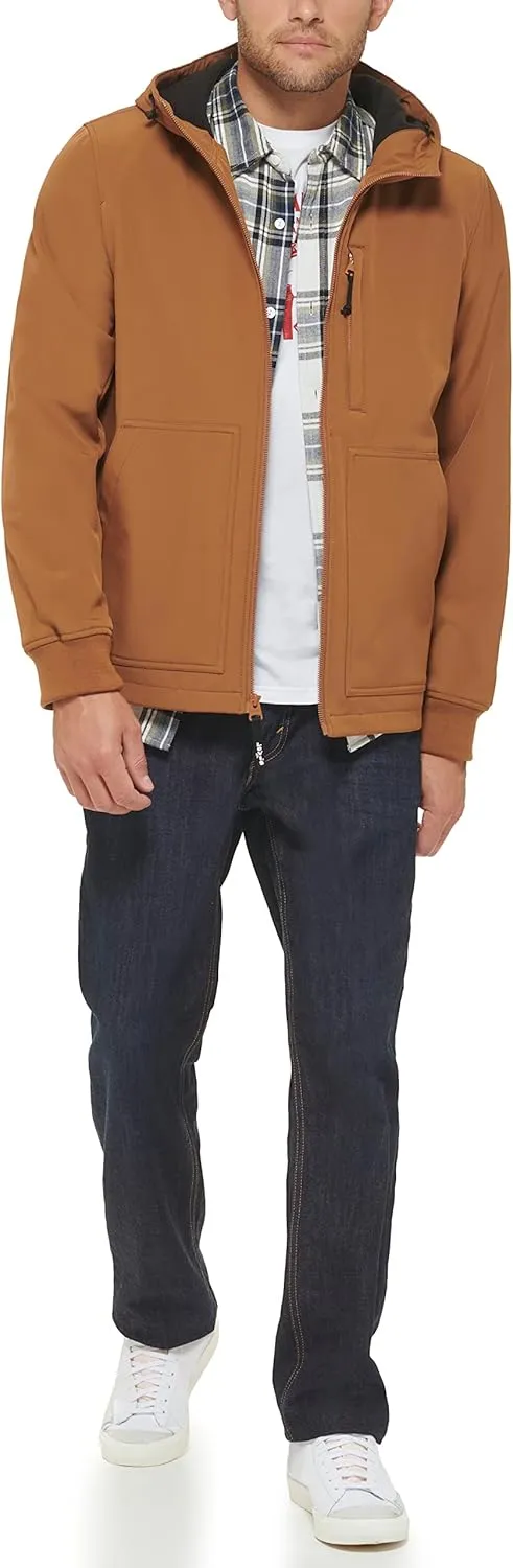 Levi's Men's Water-Resistant Soft Shell Trail Hoodie Jacket
