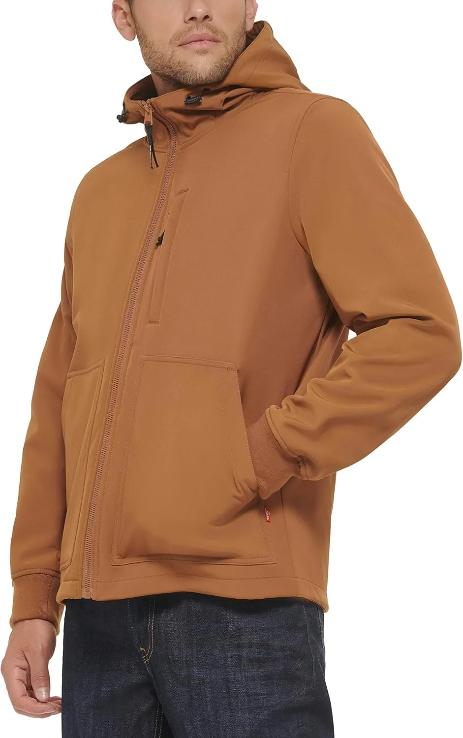Levi's Men's Water-Resistant Soft Shell Trail Hoodie Jacket