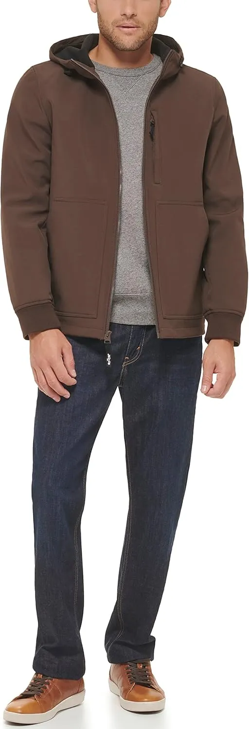 Levi's Men's Water-Resistant Soft Shell Trail Hoodie Jacket
