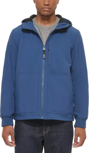 Levi's Men's Water-Resistant Soft Shell Trail Hoodie Jacket