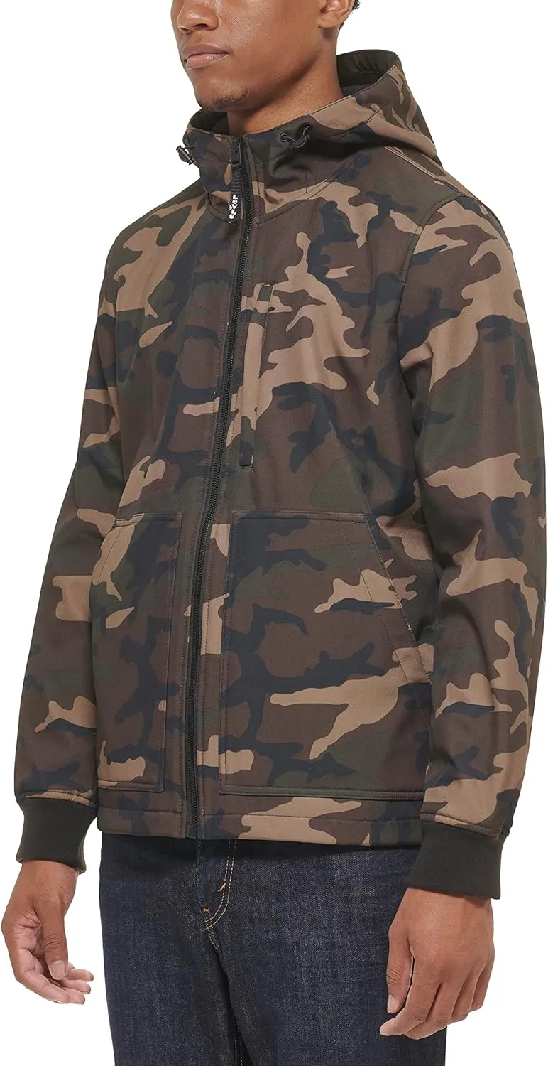 Levi's Men's Water-Resistant Soft Shell Trail Hoodie Jacket