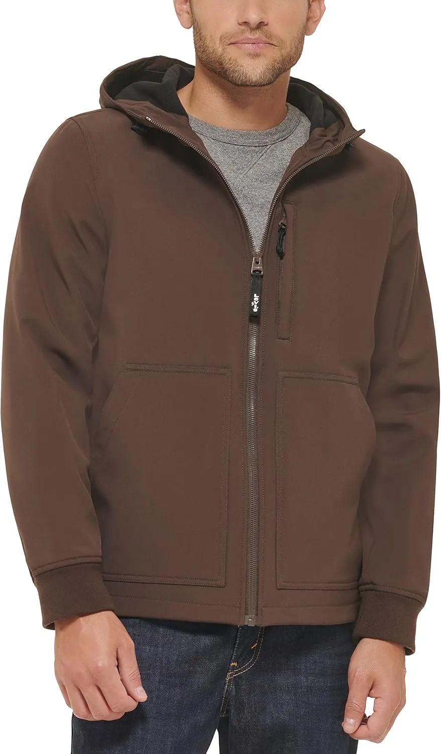Levi's Men's Water-Resistant Soft Shell Trail Hoodie Jacket