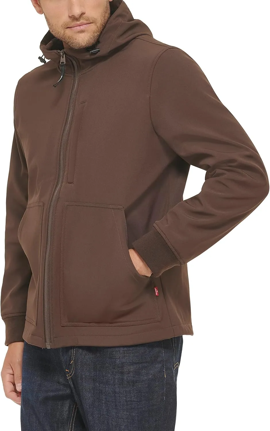 Levi's Men's Water-Resistant Soft Shell Trail Hoodie Jacket
