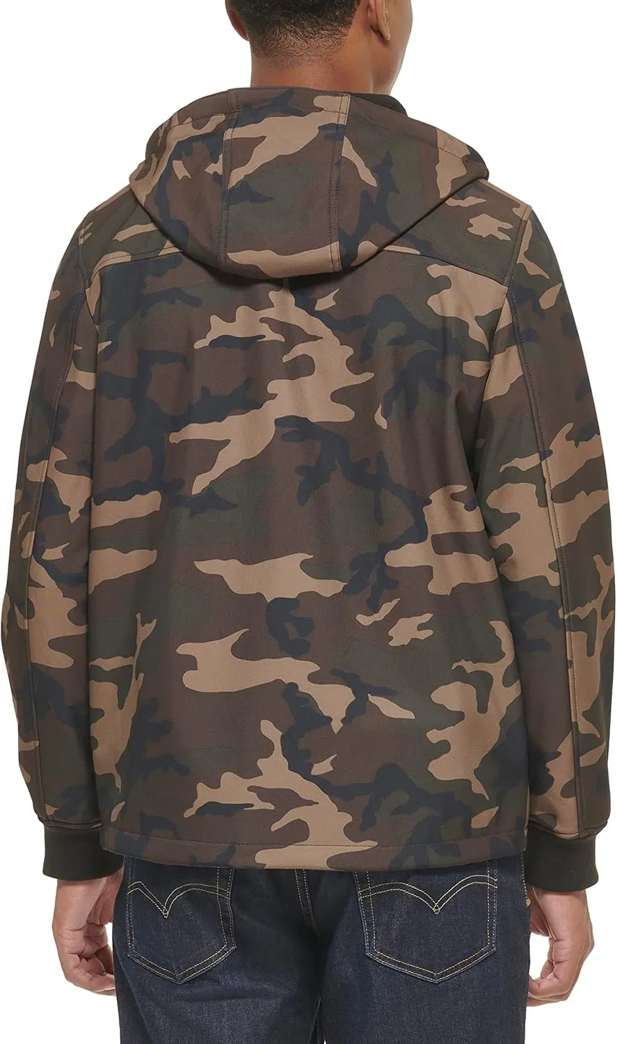 Levi's Men's Water-Resistant Soft Shell Trail Hoodie Jacket