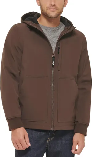 Levi's Men's Water-Resistant Soft Shell Trail Hoodie Jacket