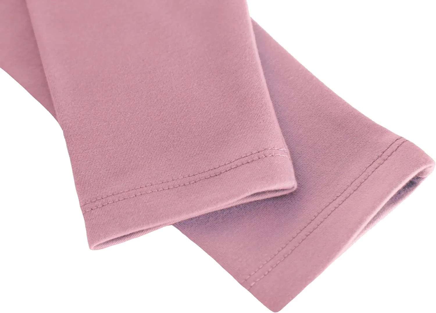 Lilax Girls' Basic Solid Full Length Cotton Soft Leggings
