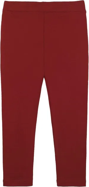 Lilax Girls' Basic Solid Full Length Cotton Soft Leggings