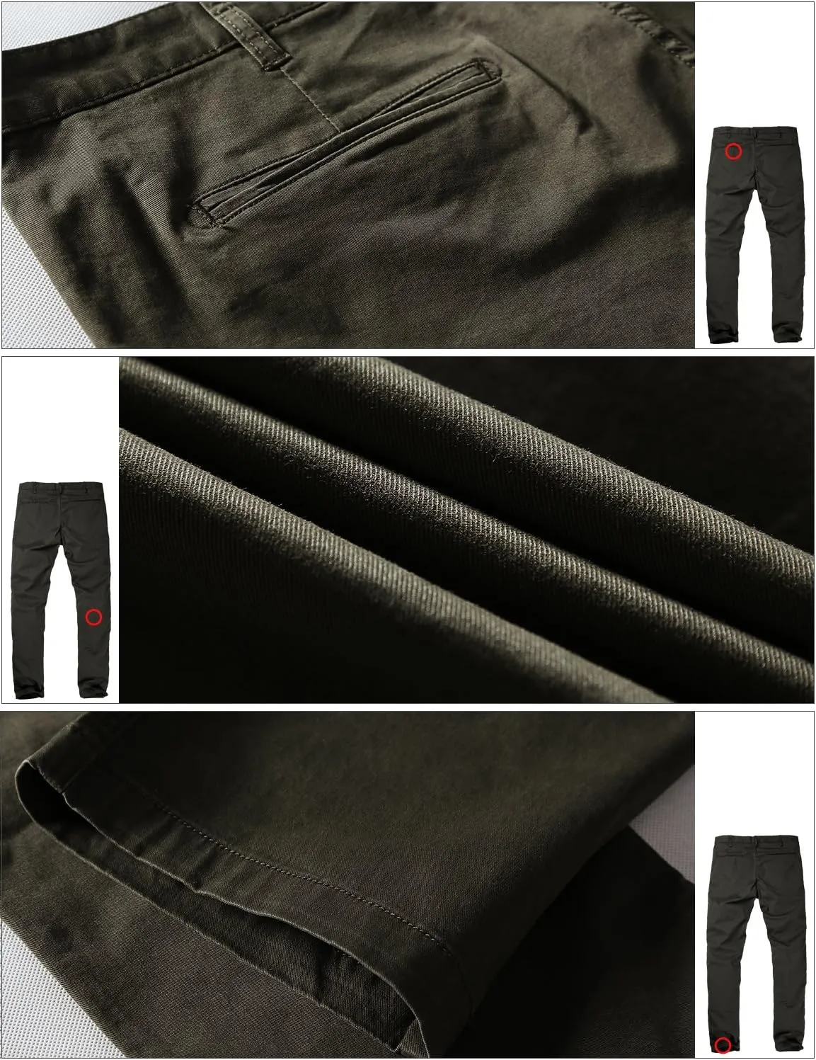Match Men's Slim Tapered Stretchy Casual Pant