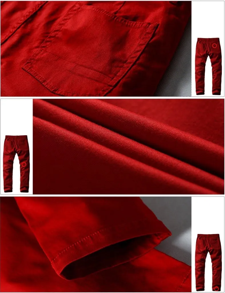 Match Men's Slim Tapered Stretchy Casual Pants #8105