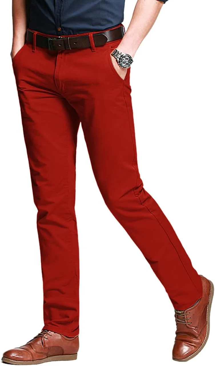 Match Men's Slim Tapered Stretchy Casual Pants #8105