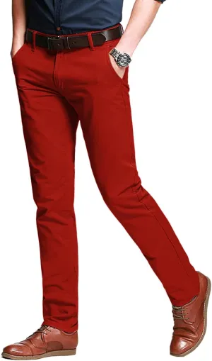 Match Men's Slim Tapered Stretchy Casual Pants #8105