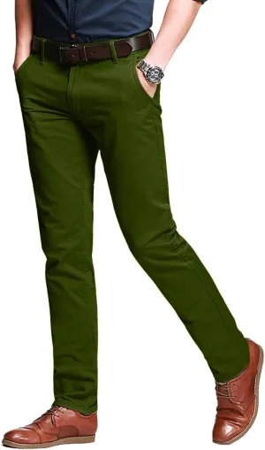 Match Men's Slim Tapered Stretchy Casual Pants #8105