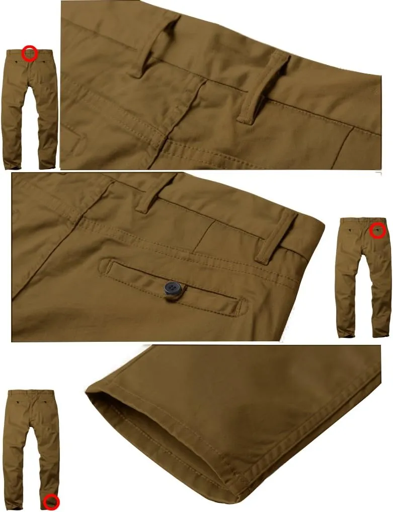 Match Men's Slim Tapered Stretchy Casual Pants #8105