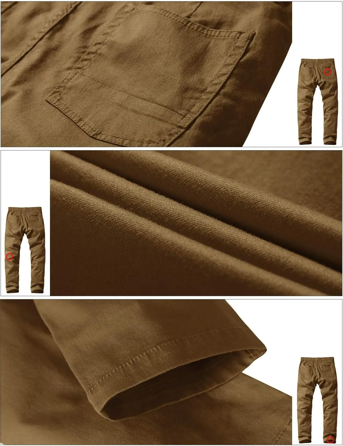 Match Men's Slim Tapered Stretchy Casual Pants #8105