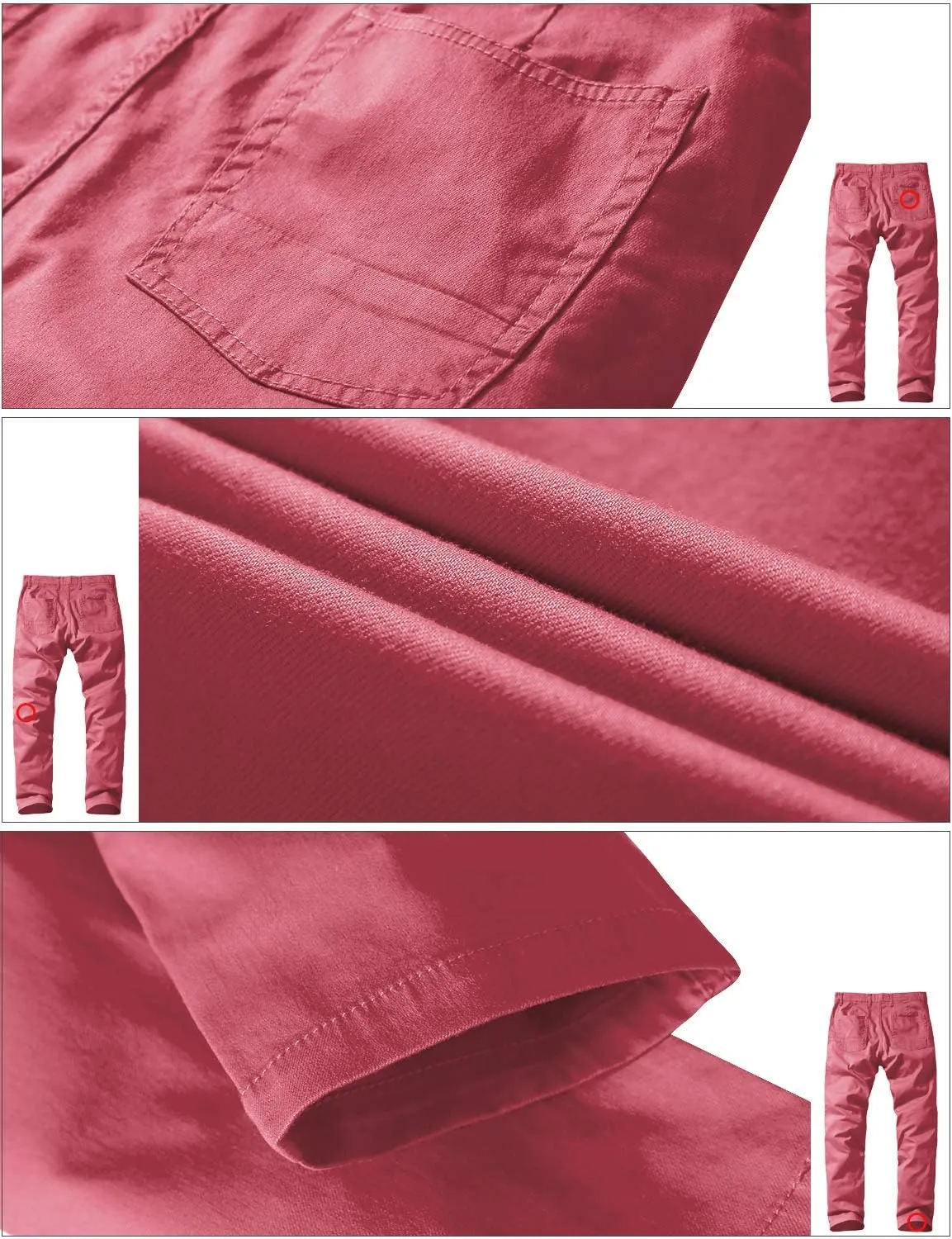 Match Men's Slim Tapered Stretchy Casual Pants #8105