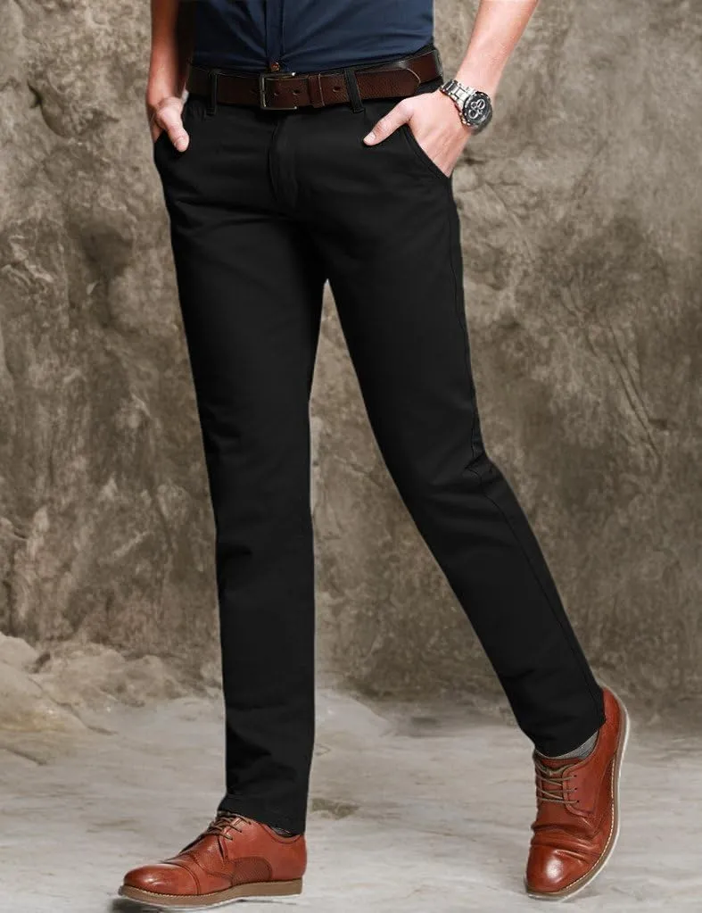 Match Men's Slim Tapered Stretchy Casual Pants #8105