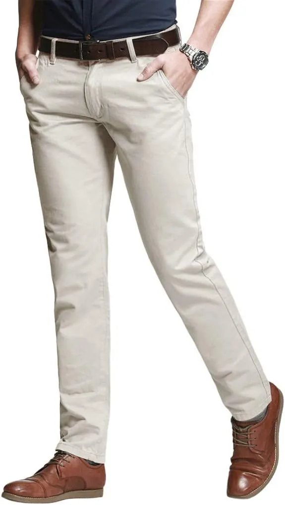 Match Men's Slim Tapered Stretchy Casual Pants