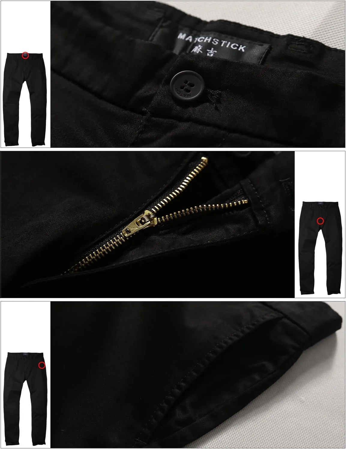 Match Men's Slim Tapered Stretchy Casual Pants