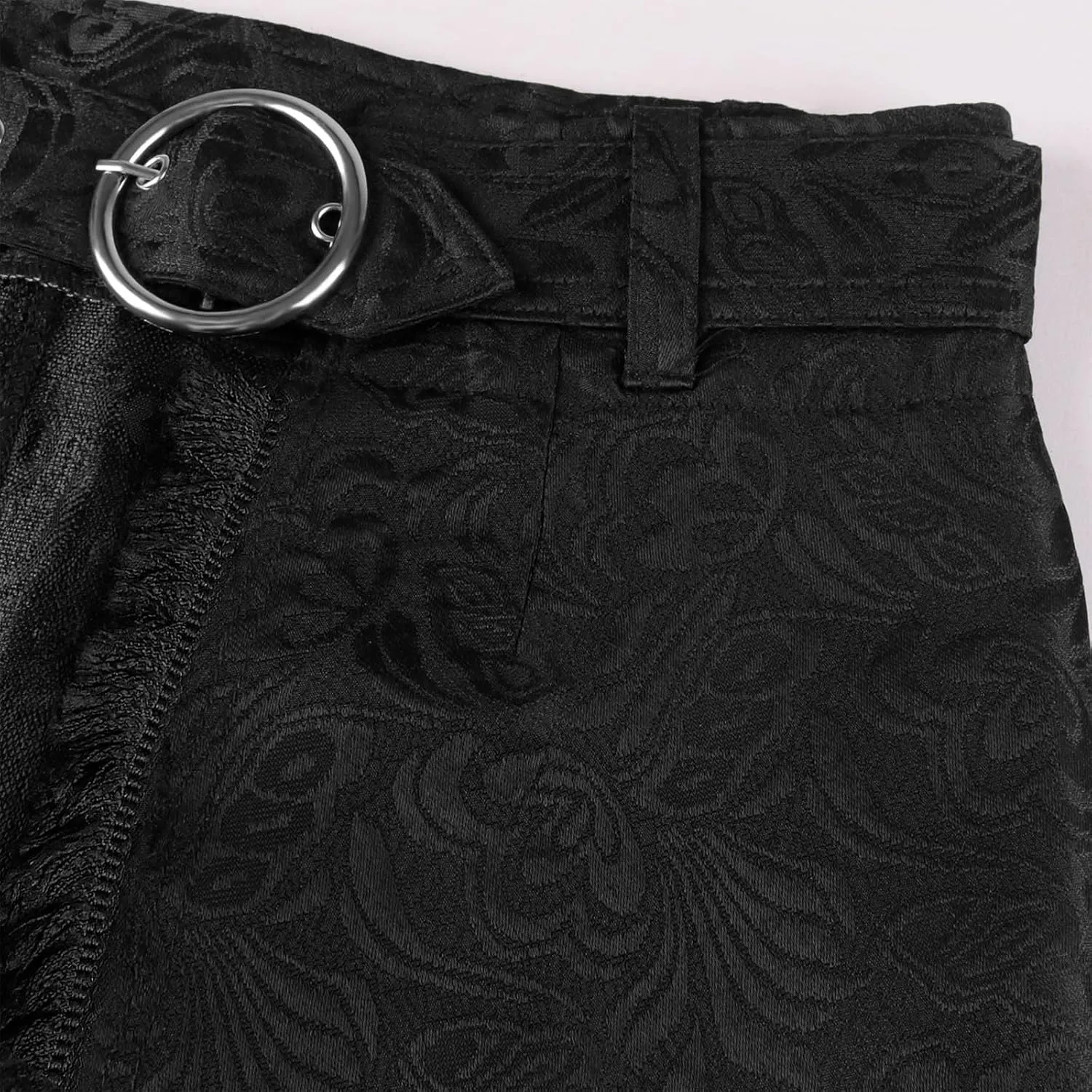 Men Gothic Skirt Mens Pleated Skirt Short Faux Leather Skirt Victorian High Waist Pencil Skirts Gothic Punk Skirt